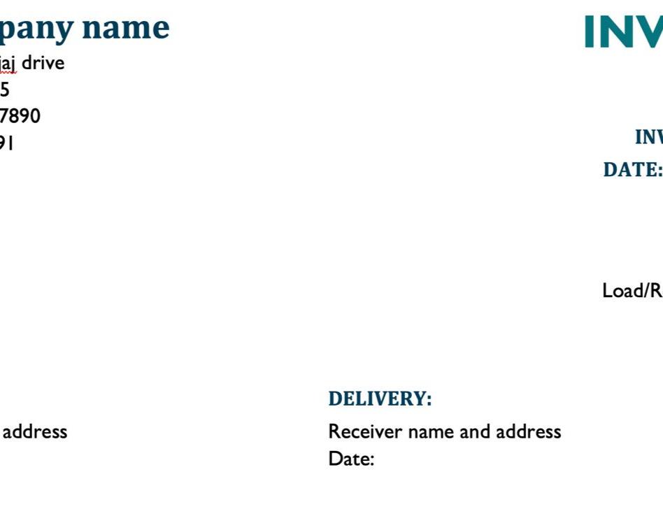 Invoice template